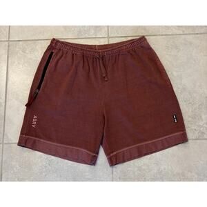 ASRV Tech Essential Sweat Short Sz L Mens Faded Rust Lounge Comfort Athleisure